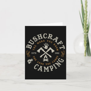 Camping Bushcraft Survival Gifts And Shirts Co. Card