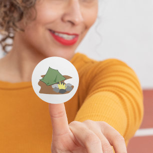 Camping By A Campfire Stickers
