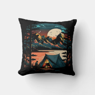 Camping By The Lake Cushion