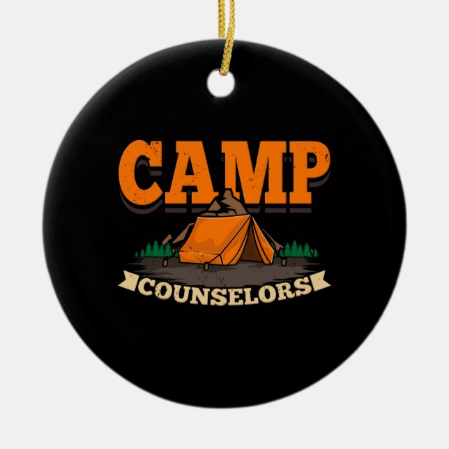 Camping - Camp Counsellor Ceramic Ornament (Front)