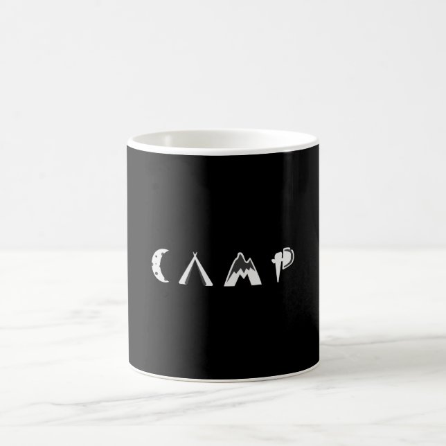 Camping Camper Camp Campfire Funny Gift Idea Coffee Mug (Center)