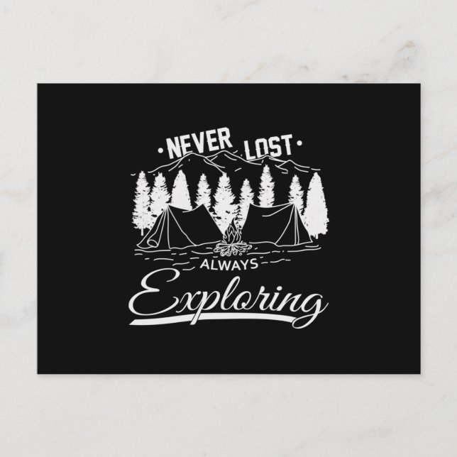 Camping Camper Camp Campfire Funny Gift Idea Postcard (Front)