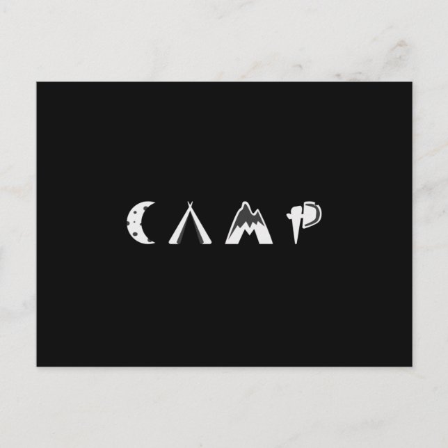 Camping Camper Camp Campfire Funny Gift Idea Postcard (Front)