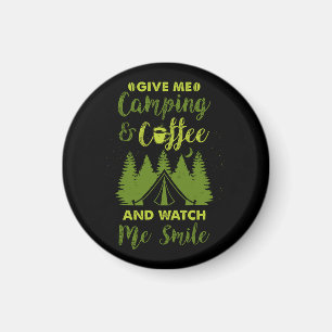 Camping Camper Coffee Gift Magnet