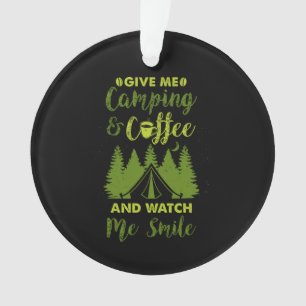 Camping Camper Coffee Gift Ornament