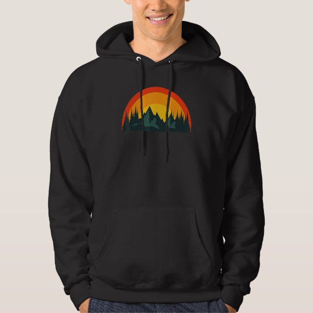 Camping Camper Outdoors fishing hiking wilderness Hoodie (Front)