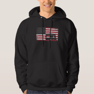 Camping Camper Rv American Flag 4th Of July Patrio Hoodie
