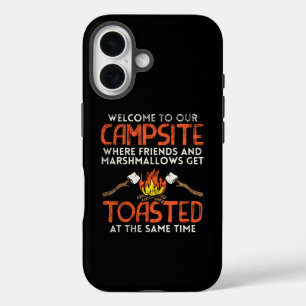 Camping Campfire and Marshmallows iPhone 16 Case