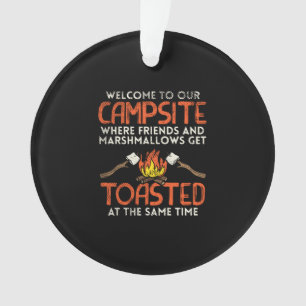 Camping Campfire and Marshmallows Ornament