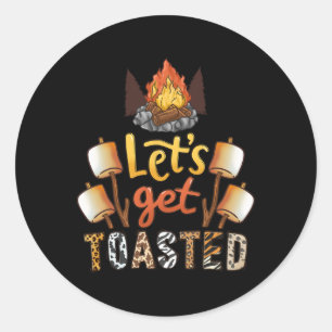 Camping Campfire Camp Co. Camping Campfire Classic Round Sticker