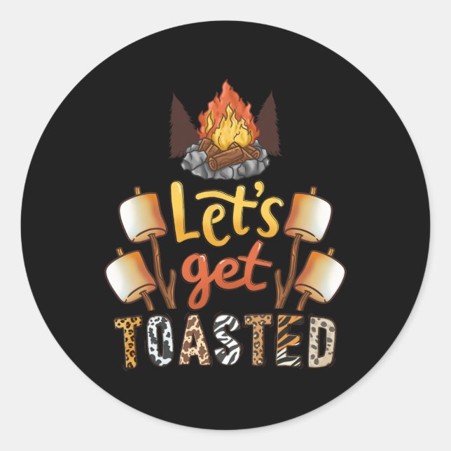 Camping Campfire Camp Co. Camping Campfire  Classic Round Sticker (Front)