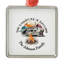 Camping, Campfire, Christmas, Fifth Wheel, 