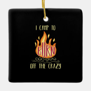 Camping Campfire Gifts Ceramic Ornament