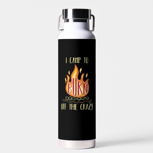 Camping Campfire Gifts Water Bottle (Front)