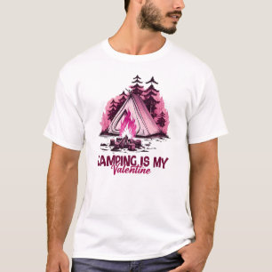 camping campfire mountains wanderlust, hiking  T-Shirt