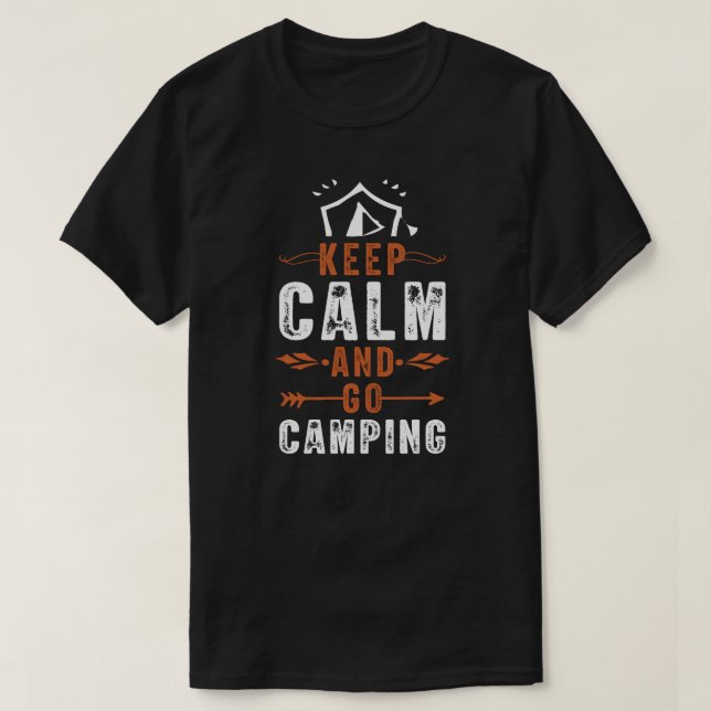 camping campfire mountains wanderlust, hiking T-Shirt (Design Front)