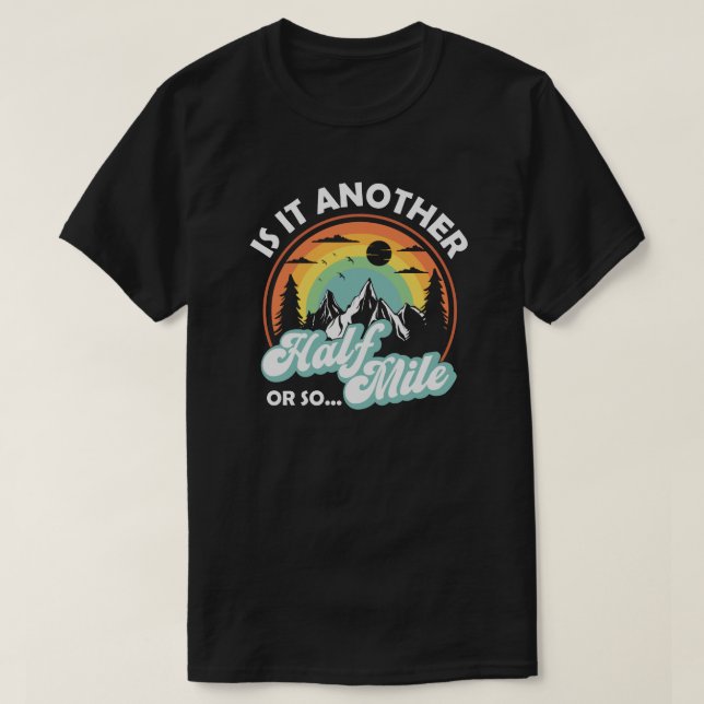 camping campfire mountains wanderlust, hiking T-Shirt (Design Front)