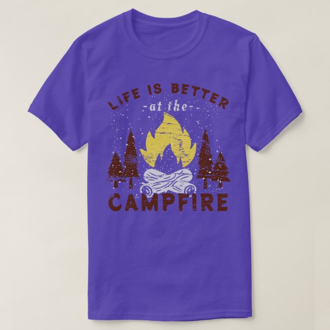 Camping Campfire T-Shirt (Design Front)
