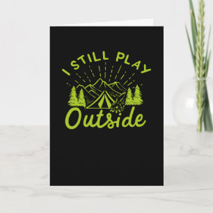 Camping Campfire Tent Card