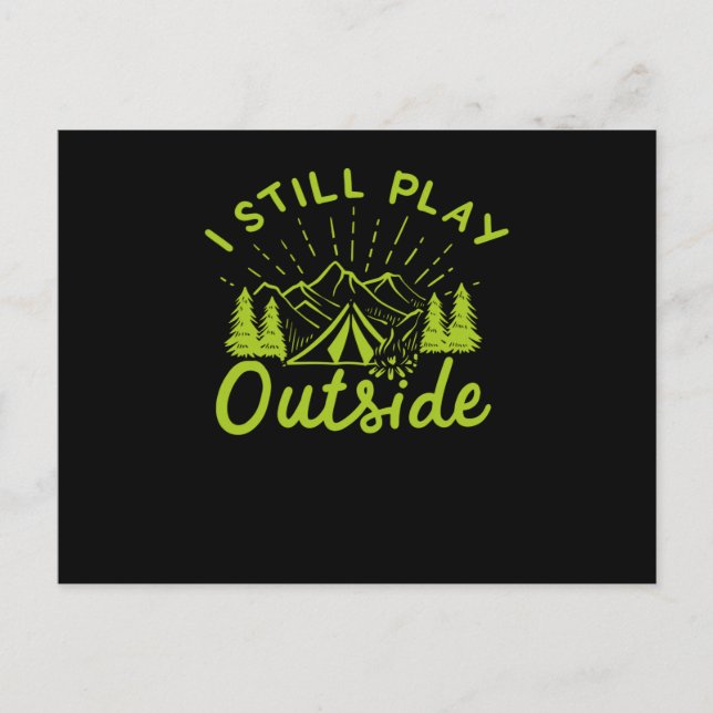 Camping Campfire Tent Postcard (Front)