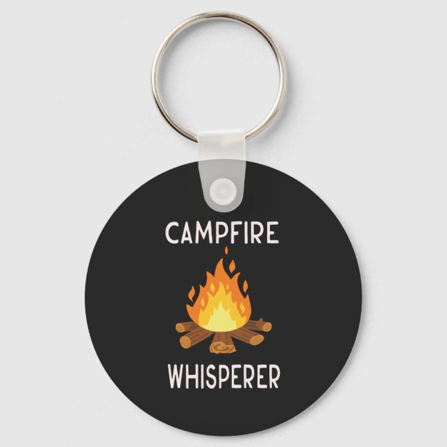 Camping - Campfire Whisperer  Key Ring (Front)