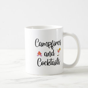 Camping Campfires And Tails Graphic Funny Women Ca Coffee Mug