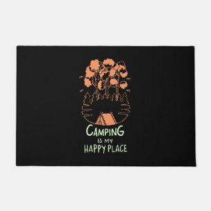 Camping - Camping Is My Happy Place Doormat