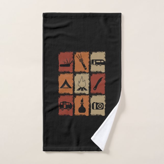Camping - Camping Stuff Retro Hand Towel (Hand Towel)