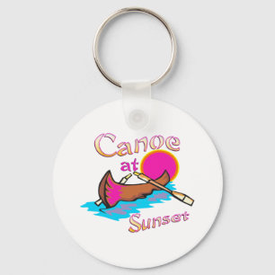 Camping Canoe Key Ring