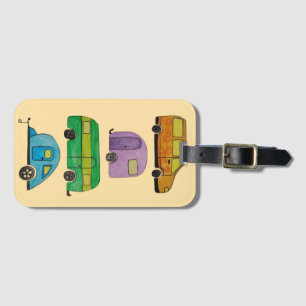 Camping caravans luggage tag