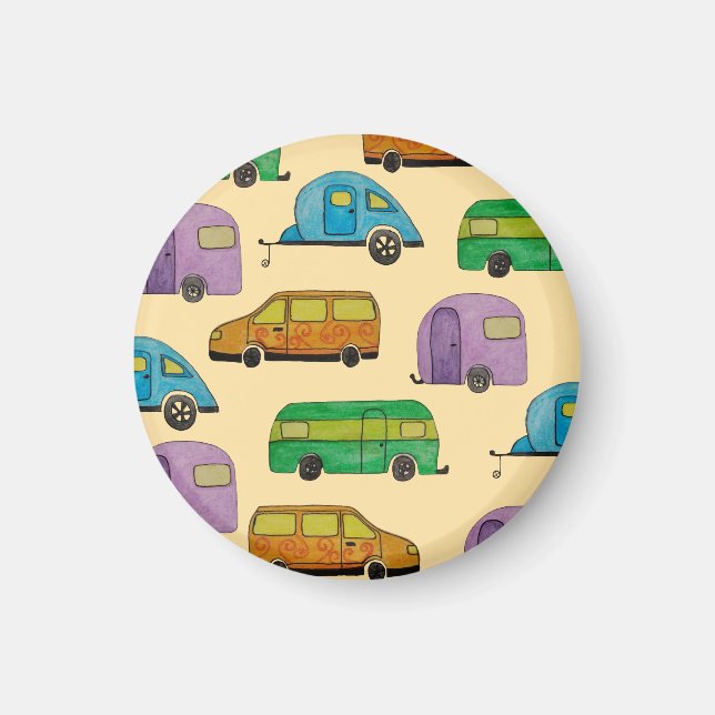 Camping caravans magnet (Front)