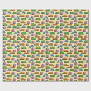 Camping caravans wrapping paper