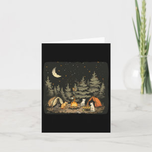Camping Cat Costume For Funny Adventures In Nature Card
