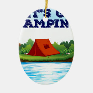 Camping Ceramic Tree Decoration