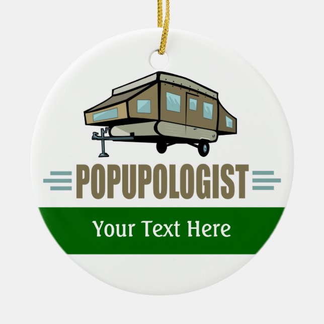 Camping Ceramic Tree Decoration (Front)