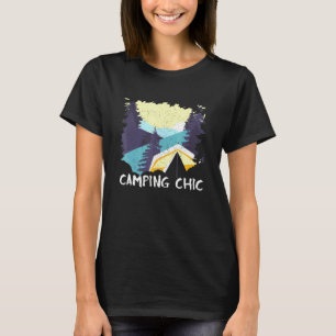 Camping Chic Summer Camping Tropical Camper Couple T-Shirt
