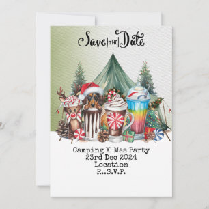 Camping Christmas Party  Invitation