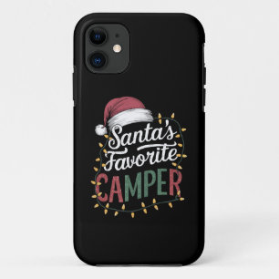 Camping Christmas Santa's Favourite Camper Gift iPhone 11 Case