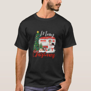 Camping Christmas Tree Lights Gift Camping Lover X T-Shirt