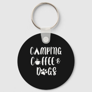 Camping Coffee And Dogs Outdoor Adventure Puppy Lo Key Ring