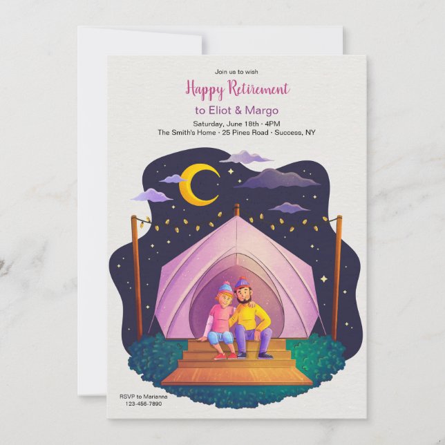 Camping Couple Invitation (Front)