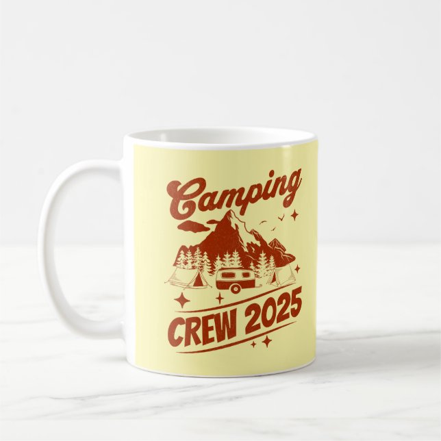 Camping Crew 2025 Camping Lover Coffee Mug (Left)