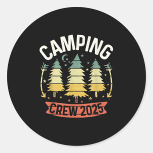 Camping Crew 2025 Family Camping Trip Matching Cam Classic Round Sticker