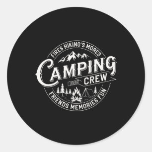 Camping Crew 2025 Matching For Family Camper Kid G Classic Round Sticker