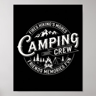 Camping Crew 2025 Matching For Family Camper Kid G Poster