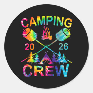 Camping Crew 2026 Funny RV Camper Outdoors Vacay Classic Round Sticker