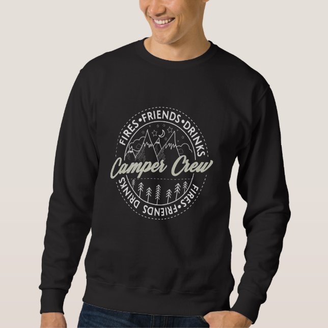 Camping Crew Camper Motorhome Camping Outdoor Camp Sweatshirt (Front)