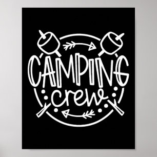 Camping Crew Campfire Summer Camp Vacation Family  Poster