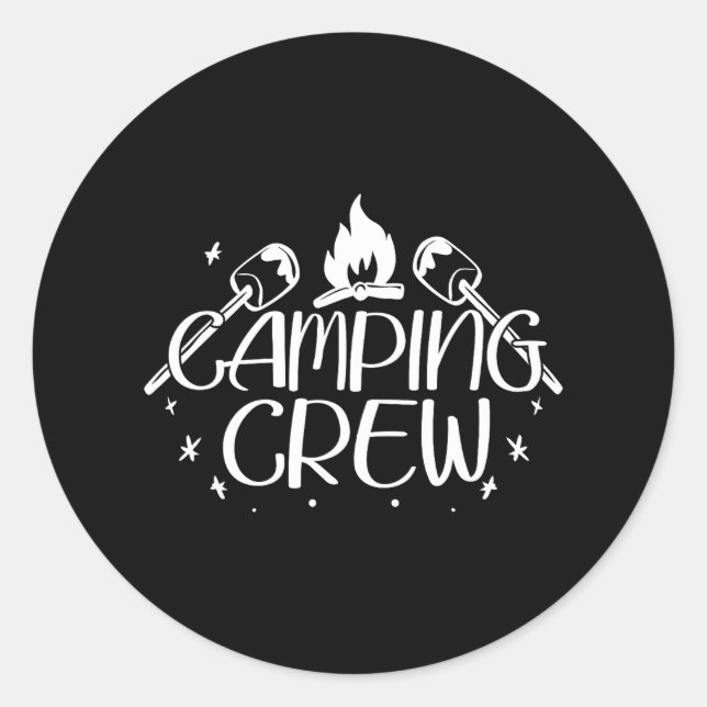 Camping Crew Camping Lovers Camper Camping Classic Round Sticker (Front)