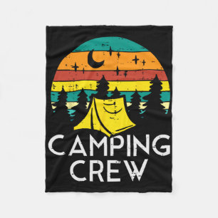 Camping Crew Cute Camper Boys Girls Kids Youth Tod Fleece Blanket